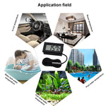 Mini LCD Digital Thermometer for Fridge Freezer, Insert Size 46mm x 26.6mm, Cable Length 1m, PT-2