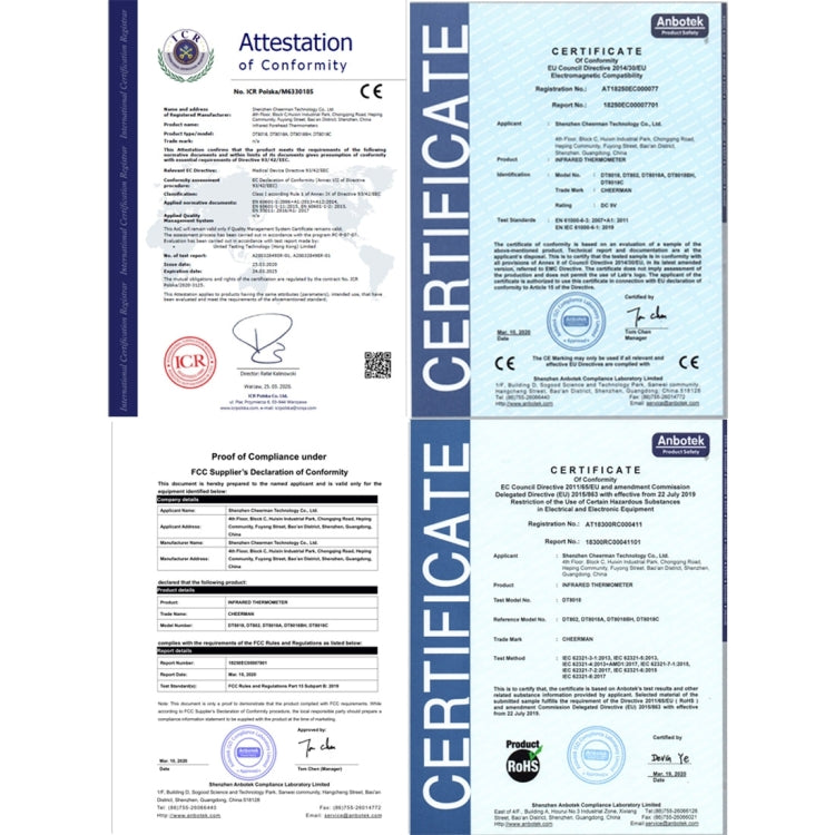 DT8018 Non-contact Forehead Body Infrared Thermometer, Temperature Range: 32.0 Degree C - 42.5 Degree C, XE-805B