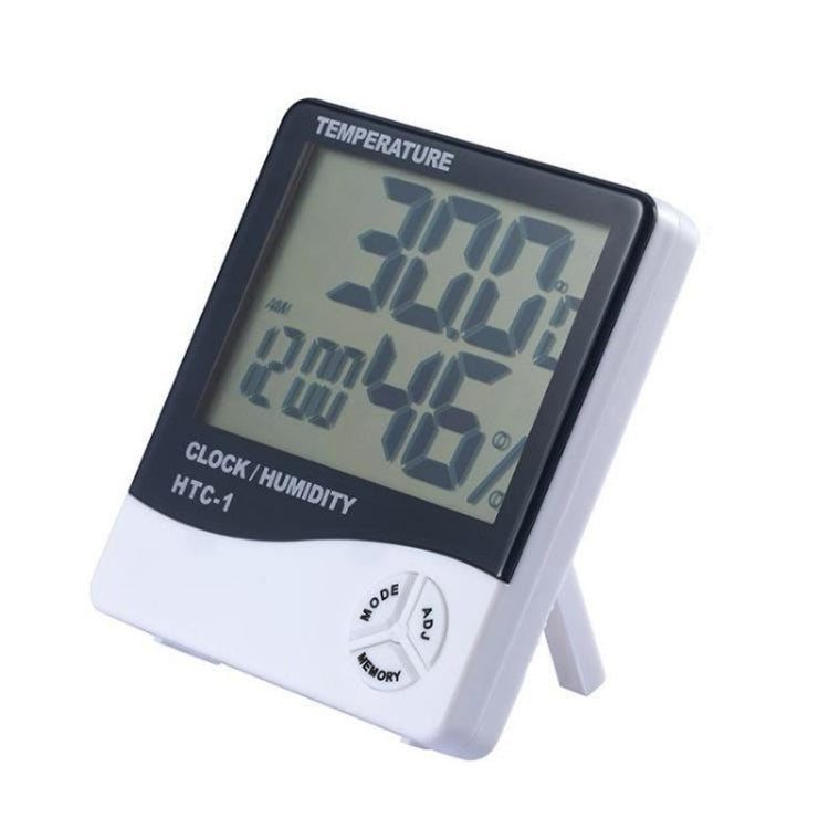 3.8 inch LCD Digital Temperature & Humidity Meter with Clock / Calendar (HTC-1), HTC-1