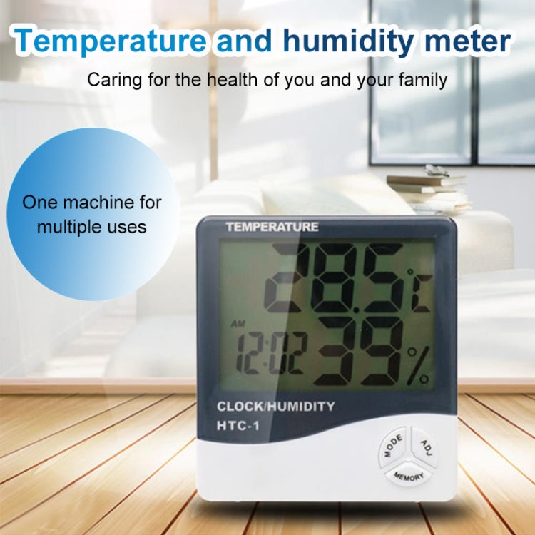 3.8 inch LCD Digital Temperature & Humidity Meter with Clock / Calendar (HTC-1), HTC-1