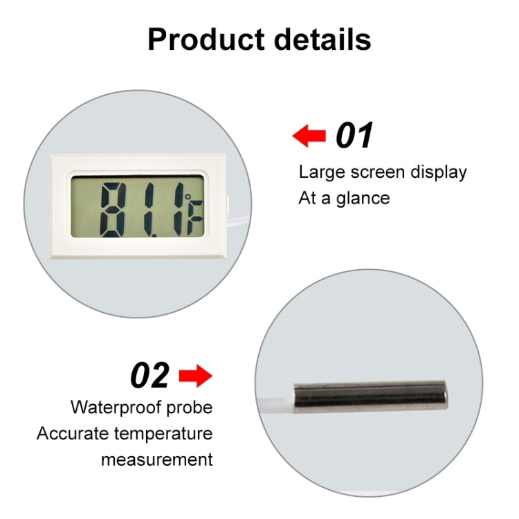 Mini LCD Indoor Digital Thermometer (Fahrenheit Display), White, (Fahrenheit Display)(Black), (Fahrenheit Display)(White)
