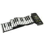 88 Keys Portable MIDI Silicone Flexible Roll Up Piano, Keyboard: 133 x 14.2 x 0.6cm, 88 Keys Roll Up Piano