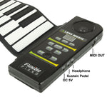 88 Keys Portable MIDI Silicone Flexible Roll Up Piano, Keyboard: 133 x 14.2 x 0.6cm, 88 Keys Roll Up Piano