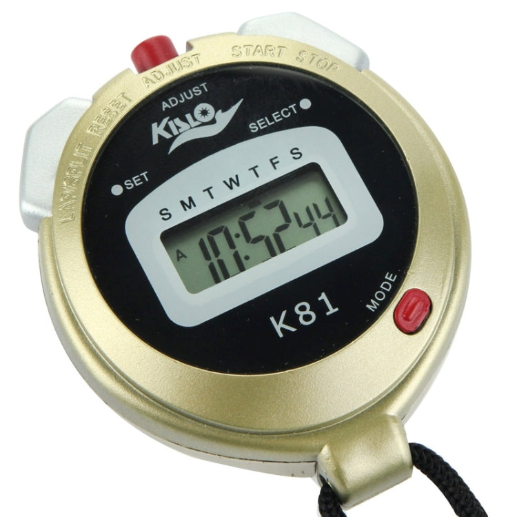KISLO K81 Stopwatch Professional Chronograph Handheld Digital LCD Sports Counter Timer with Strap, K81