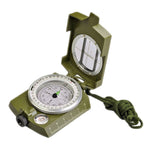 GoldGood DC60-2A Outdoor Multi-function Military Travel Geology Pocket Prismatic American Compass with Luminous Display(Army Green), DC60