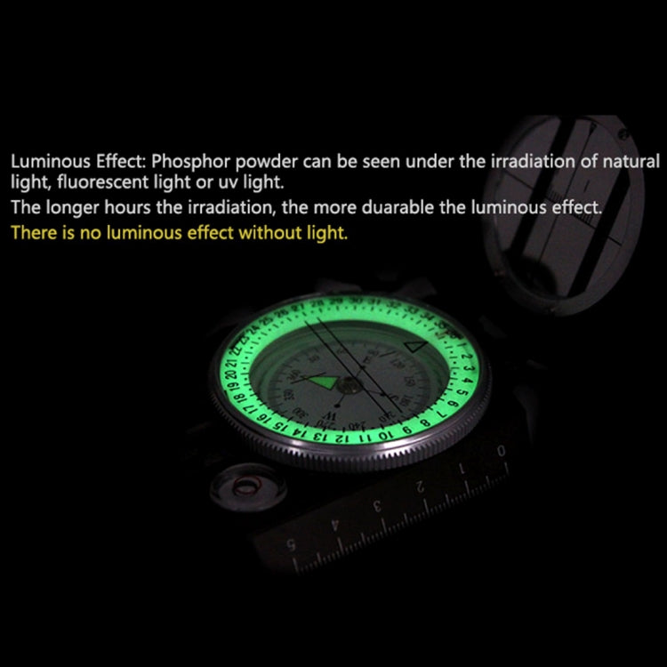 GoldGood DC60-2A Outdoor Multi-function Military Travel Geology Pocket Prismatic American Compass with Luminous Display(Army Green), DC60