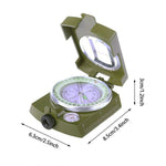 GoldGood DC60-2A Outdoor Multi-function Military Travel Geology Pocket Prismatic American Compass with Luminous Display(Army Green), DC60