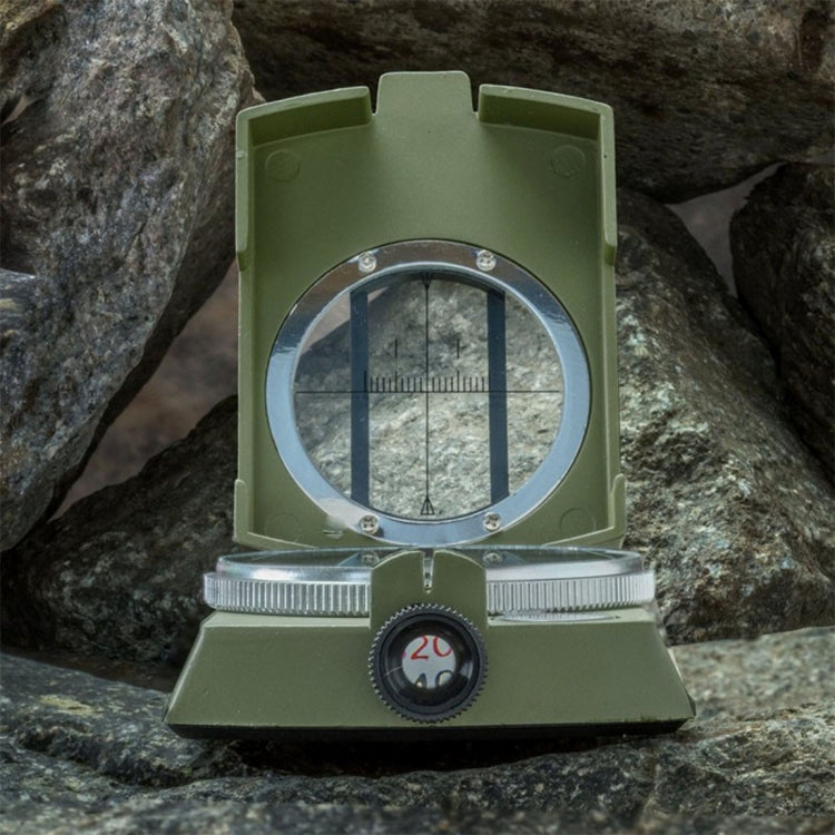 GoldGood DC60-2A Outdoor Multi-function Military Travel Geology Pocket Prismatic American Compass with Luminous Display(Army Green), DC60