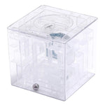 3D Puzzle Transparent Money Maze Bank Saving Coin Gift Box, 3D Puzzle Saving Coin