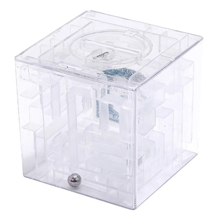 3D Puzzle Transparent Money Maze Bank Saving Coin Gift Box, 3D Puzzle Saving Coin