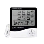 Outdoor / Indoor LCD Digital Electronic Thermometer Hygrometer Alarm Clock, THC-03A