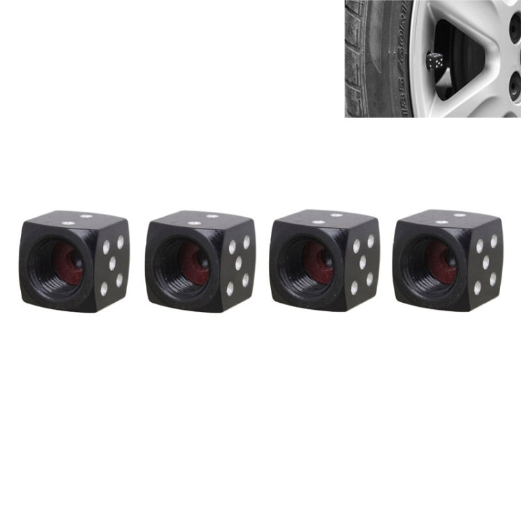 Universal 8mm Dice Style Aluminium Alloy Car Tire Valve Caps, Pack of 4, Dice Style, Dice Shape 5, Dice Style 5, Dice Style  5, Dice Style 4
