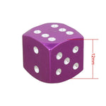 Universal 8mm Dice Style Aluminium Alloy Car Tire Valve Caps, Pack of 4, Dice Style, Dice Shape 5, Dice Style 5, Dice Style  5, Dice Style 4
