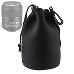 Neoprene SLR Camera Lens Carrying Bag Pouch Bag with Carabiner, Size: 10x18cm, Size: 10x18cm