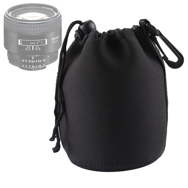 Neoprene SLR Camera Lens Carrying Bag Pouch Bag with Carabiner, Size: 10x14cm, Size: 10x14cm