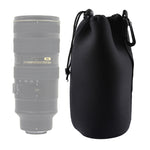 Neoprene SLR Camera Lens Carrying Bag Pouch Bag with Carabiner, Size: 10x22cm, Size: 10x22cm