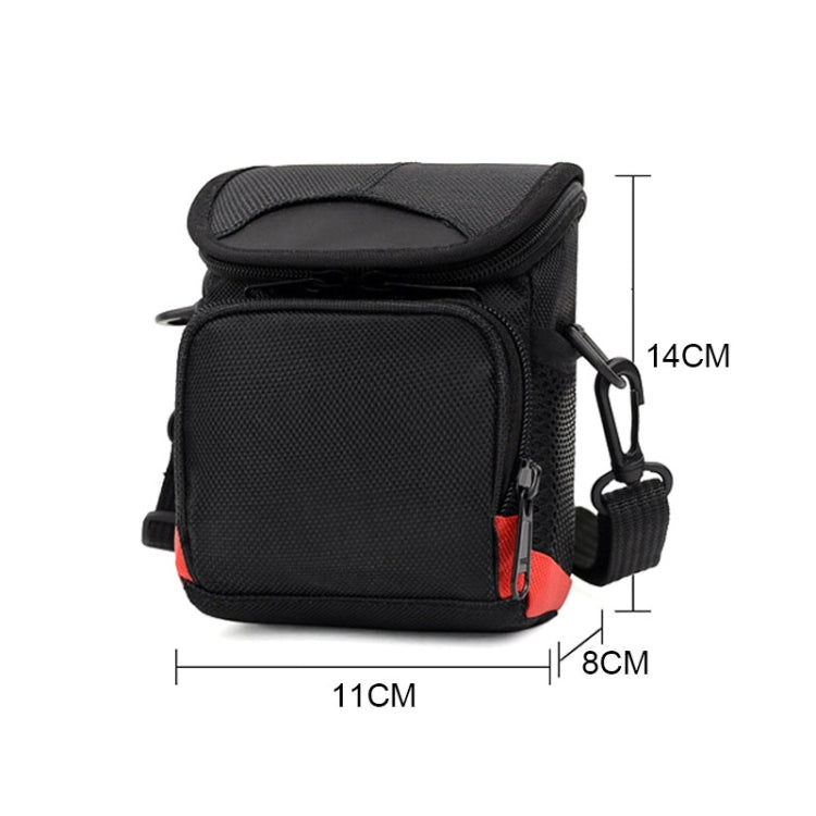 Universal Mini Digital Cloth Camera Bag with Strap, Size: 115 x 105 x 155mm, 11 x 10 x 15cm(Black)