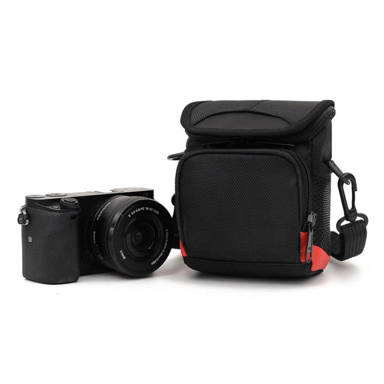Universal Mini Digital Cloth Camera Bag with Strap, Size: 115 x 105 x 155mm, 11 x 10 x 15cm(Black)