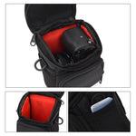 Universal Mini Digital Cloth Camera Bag with Strap, Size: 115 x 105 x 155mm, 11 x 10 x 15cm(Black)