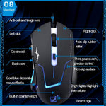 T7 Wired 3 Color Changeable 1200 DPI 1600DPI 2400DPI Gaming USB Optical Mouse, T7