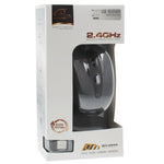 2.4GHz Wireless Optical Mouse with USB Receiver, Plug and Play, Working Distance up to 10 Meters
