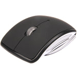 Wireless 2.4GHz 800-1200-1600dpi Snap-in Transceiver Folding Wireless Optical Mouse / Mice, 2.4GHZ (Black), 2.4GHZ (Red)