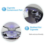 Diamond Facets Car Ashtray with LED Light, with LED Light(Dark Red), with LED Light(Black), with LED Light(White)