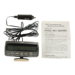 3.6 inch LCD Car Digital Thermometer with Time / Date / Week / Alarm / Car Storage Battery Voltage Display, 3.6 inch Digital Thermometer