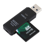 قارئ بطاقات USB 3.0 2 في 1، سرعة فائقة 5 جيجابت في الثانية، يدعم بطاقة SD / بطاقة TF