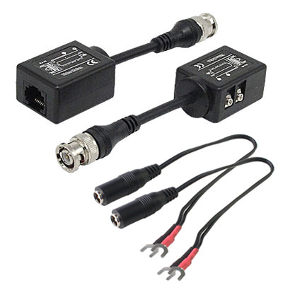 2 PCS Passive Video Balun CCTV Network UTP BNC