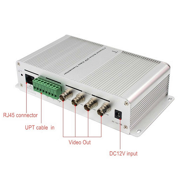 4 Channel Active UTP Video Transmitter, 411T