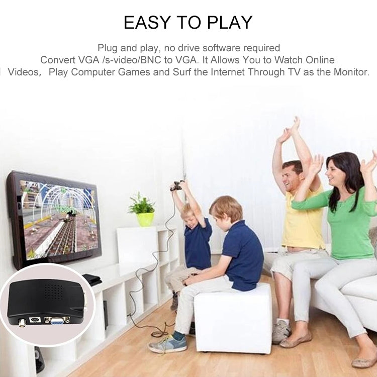 S-Video / BNC to VGA Signal Converter, S-Video / BNC