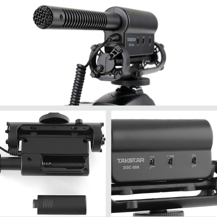 ميكروفونات تسجيل مكثفة SGC-598 مخصصة للتصوير الفوتوغرافي والمقابلات لكاميرات DSLR وكاميرات الفيديو