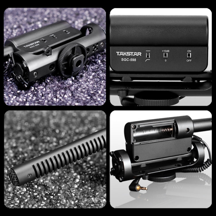 ميكروفونات تسجيل مكثفة SGC-598 مخصصة للتصوير الفوتوغرافي والمقابلات لكاميرات DSLR وكاميرات الفيديو