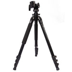 Triopo C-158+KJ-1 Adjustable Portable Aluminum Alloy Tripod, C-158+KJ-1 (Black)