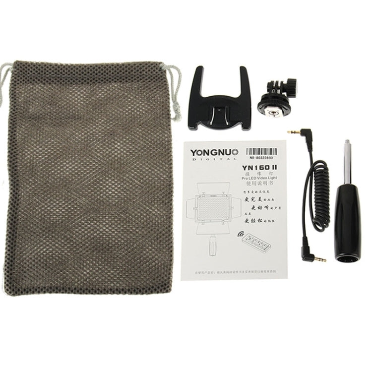 YONGNUO YN-160 II LED Video Light with Luminance Remote Control for Canon Nikon DSLR Camera, YN-160 II