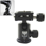 RUBY 005H Aluminium Magnesium Alloy Tripod Ball Head with Quick Release Plate Adapter, Aluminium