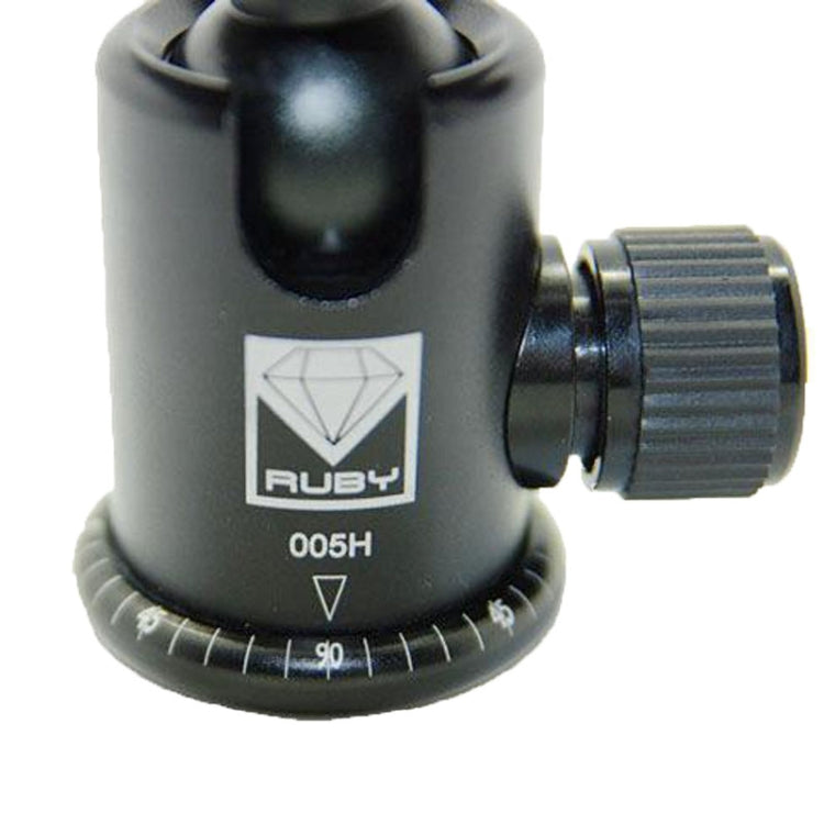 RUBY 005H Aluminium Magnesium Alloy Tripod Ball Head with Quick Release Plate Adapter, Aluminium