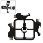 XF0003 Triple Heads Hot Shoe Mount Adapter Flash Holder Bracket Light Stand Holder, Square Triple Heads Bracket