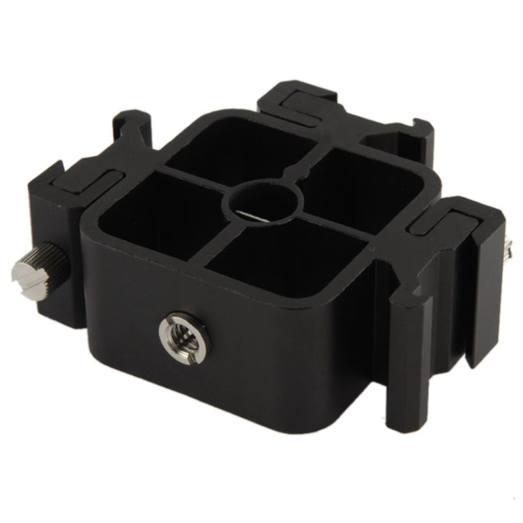 XF0003 Triple Heads Hot Shoe Mount Adapter Flash Holder Bracket Light Stand Holder, Square Triple Heads Bracket