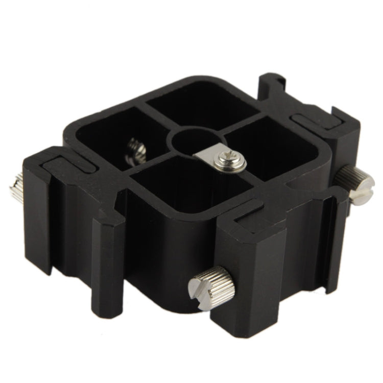 XF0003 Triple Heads Hot Shoe Mount Adapter Flash Holder Bracket Light Stand Holder, Square Triple Heads Bracket
