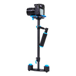 PULUZ 38.5-61cm Carbon Fiber Handheld Stabilizer for DSLR & DV Digital Video & Cameras, Capacity Range 0.5-3kg, S60T Blue
