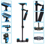 PULUZ 38.5-61cm Carbon Fiber Handheld Stabilizer for DSLR & DV Digital Video & Cameras, Capacity Range 0.5-3kg, S60T Blue