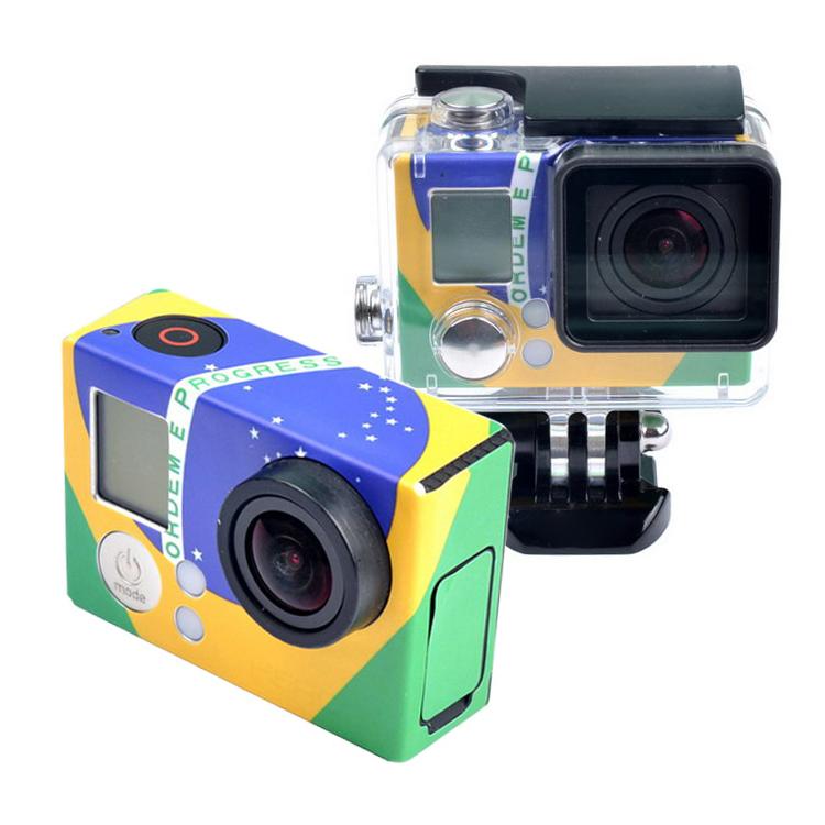 Case Sticker for GoPro HERO3+ /3, US Flag, AU Flag, Brazil Flag
