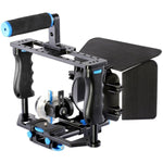 YELANGU YLG1103A-B Large Handle Video Camera Cage Stabilizer + Matte Box Kit for DSLR Camera / Video Camera