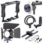 YELANGU YLG1103A-B Large Handle Video Camera Cage Stabilizer + Matte Box Kit for DSLR Camera / Video Camera