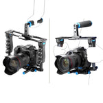 YELANGU YLG1103A-A Dual Handles Camera Shoulder Mount + Camera Cage Stabilizer Kit with Matte Box for DSLR Camera / Video Camera