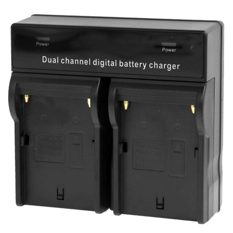 Dual Channel Digital Battery Charger for Sony F550 / F730 / F750 / F960 / F960H, EU Plug, F550
