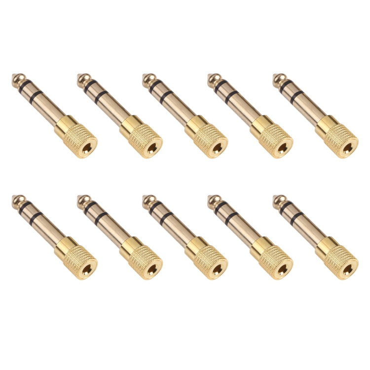 محولات جاك صوت 6.35mm ذكر إلى 3.5mm أنثى (10 قطع في عبوة واحدة، السعر للـ 10 قطع)، 6.35mm ذكر إلى 3.5mm أنثى