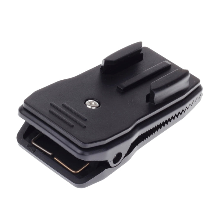 360 Degree Rotation J Shape Backpack Hat Clip Fast Clamp Mount for Xiaomi Yi Sport Camera(XM17), J Shape Backpack